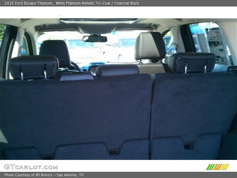 White Platinum Metallic Tri-Coat / Charcoal Black 2015 Ford Escape Titanium