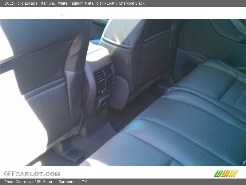 White Platinum Metallic Tri-Coat / Charcoal Black 2015 Ford Escape Titanium