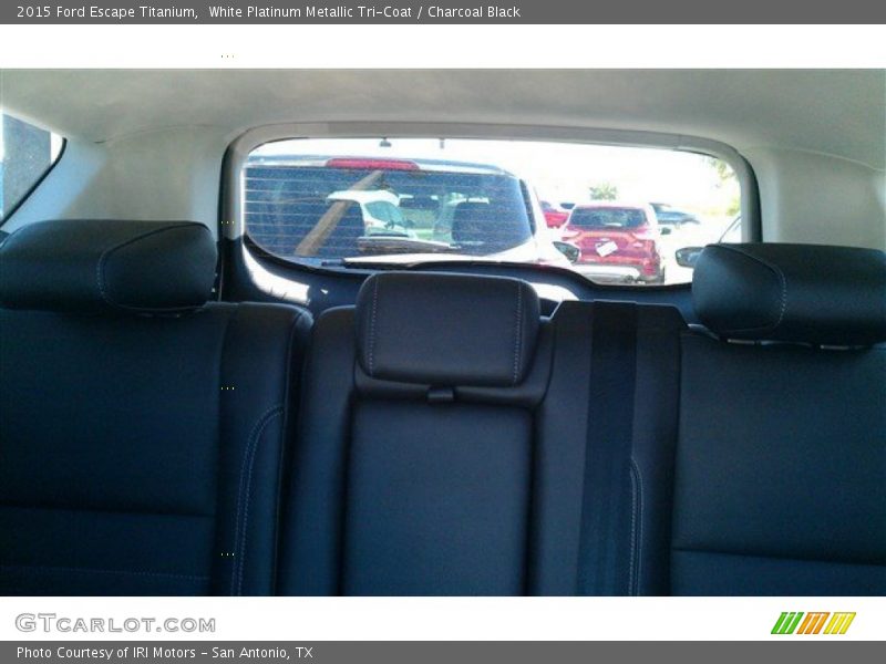 White Platinum Metallic Tri-Coat / Charcoal Black 2015 Ford Escape Titanium