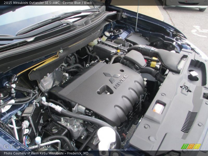 Cosmic Blue / Black 2015 Mitsubishi Outlander SE S-AWC