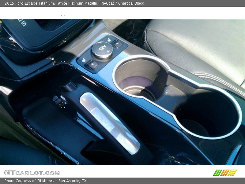 White Platinum Metallic Tri-Coat / Charcoal Black 2015 Ford Escape Titanium