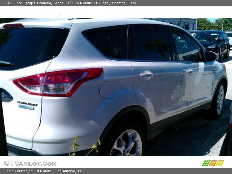 White Platinum Metallic Tri-Coat / Charcoal Black 2015 Ford Escape Titanium