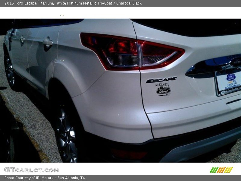 White Platinum Metallic Tri-Coat / Charcoal Black 2015 Ford Escape Titanium