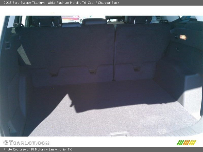 White Platinum Metallic Tri-Coat / Charcoal Black 2015 Ford Escape Titanium