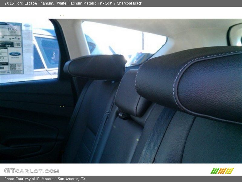 White Platinum Metallic Tri-Coat / Charcoal Black 2015 Ford Escape Titanium