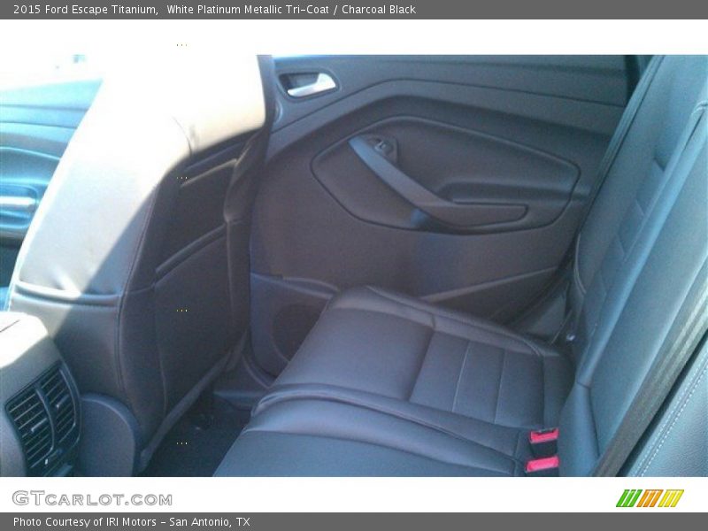 White Platinum Metallic Tri-Coat / Charcoal Black 2015 Ford Escape Titanium