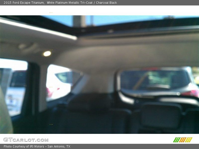 White Platinum Metallic Tri-Coat / Charcoal Black 2015 Ford Escape Titanium
