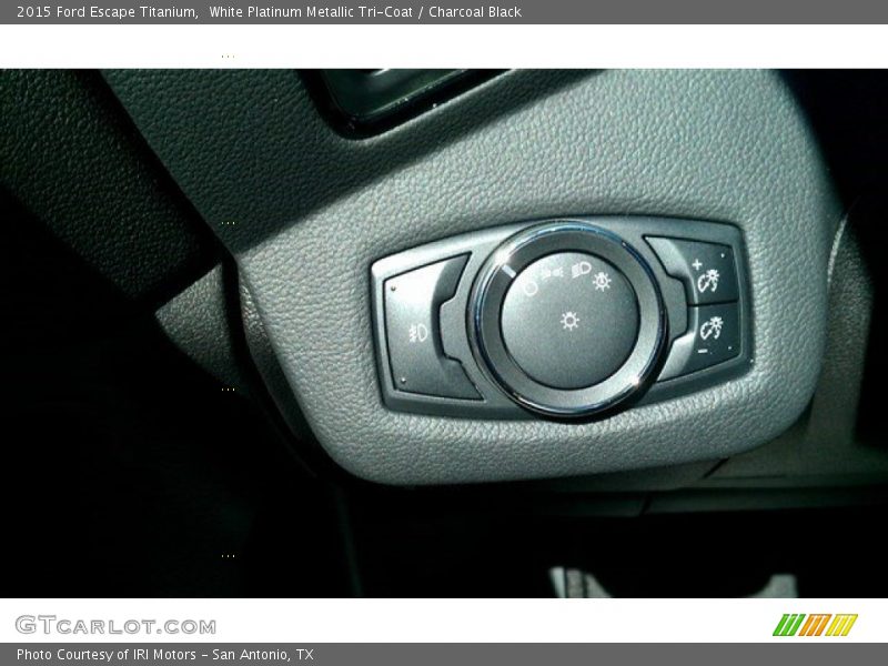 White Platinum Metallic Tri-Coat / Charcoal Black 2015 Ford Escape Titanium