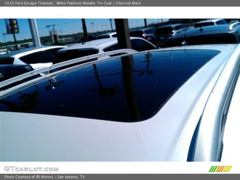 White Platinum Metallic Tri-Coat / Charcoal Black 2015 Ford Escape Titanium