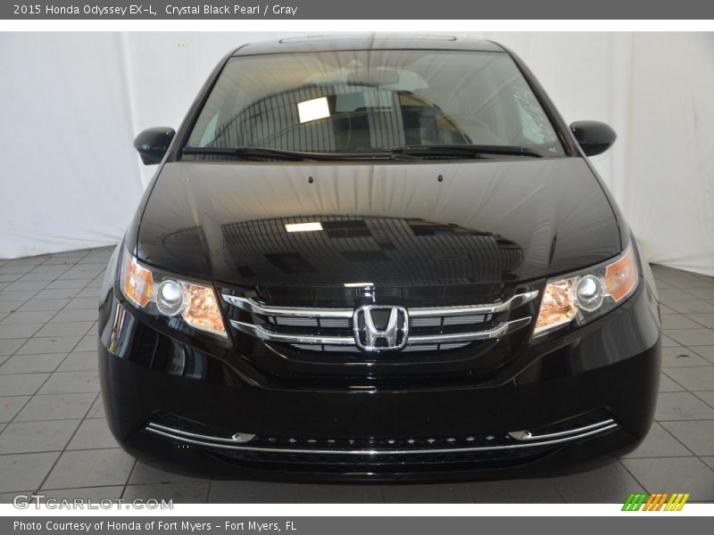 Crystal Black Pearl / Gray 2015 Honda Odyssey EX-L