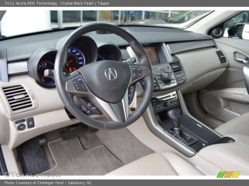 Crystal Black Pearl / Taupe 2011 Acura RDX Technology