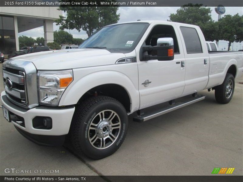 White Platinum / Platinum Pecan 2015 Ford F350 Super Duty Platinum Crew Cab 4x4