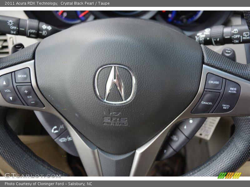 Crystal Black Pearl / Taupe 2011 Acura RDX Technology