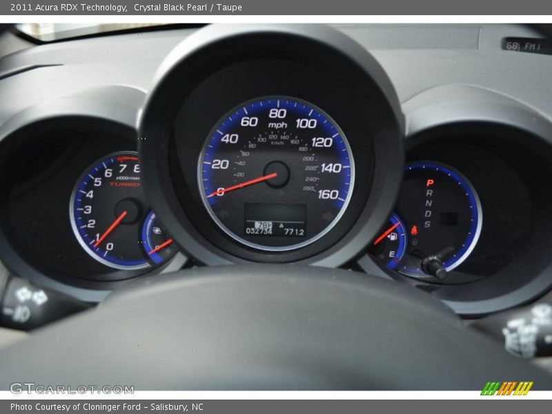 Crystal Black Pearl / Taupe 2011 Acura RDX Technology