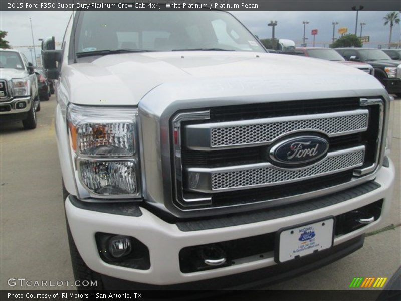 White Platinum / Platinum Pecan 2015 Ford F350 Super Duty Platinum Crew Cab 4x4