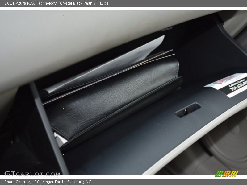 Crystal Black Pearl / Taupe 2011 Acura RDX Technology