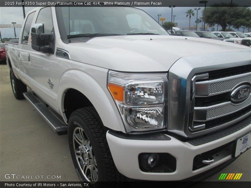 White Platinum / Platinum Pecan 2015 Ford F350 Super Duty Platinum Crew Cab 4x4