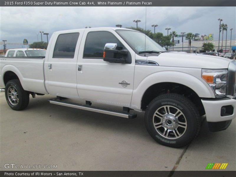 White Platinum / Platinum Pecan 2015 Ford F350 Super Duty Platinum Crew Cab 4x4