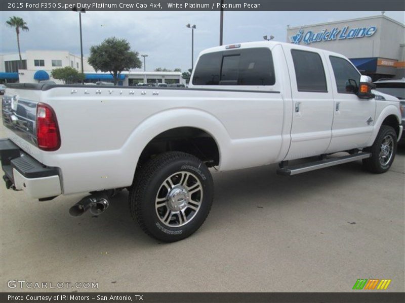 White Platinum / Platinum Pecan 2015 Ford F350 Super Duty Platinum Crew Cab 4x4