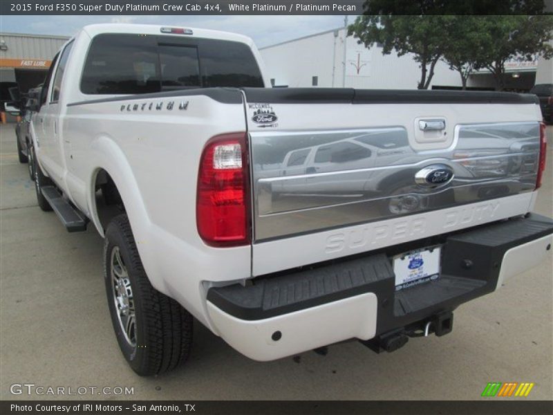 White Platinum / Platinum Pecan 2015 Ford F350 Super Duty Platinum Crew Cab 4x4
