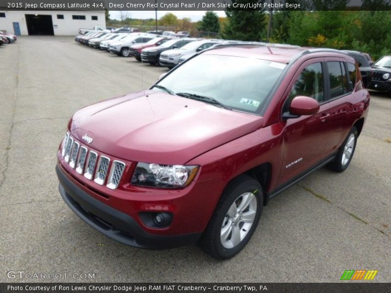 Deep Cherry Red Crystal Pearl / Dark Slate Gray/Light Pebble Beige 2015 Jeep Compass Latitude 4x4