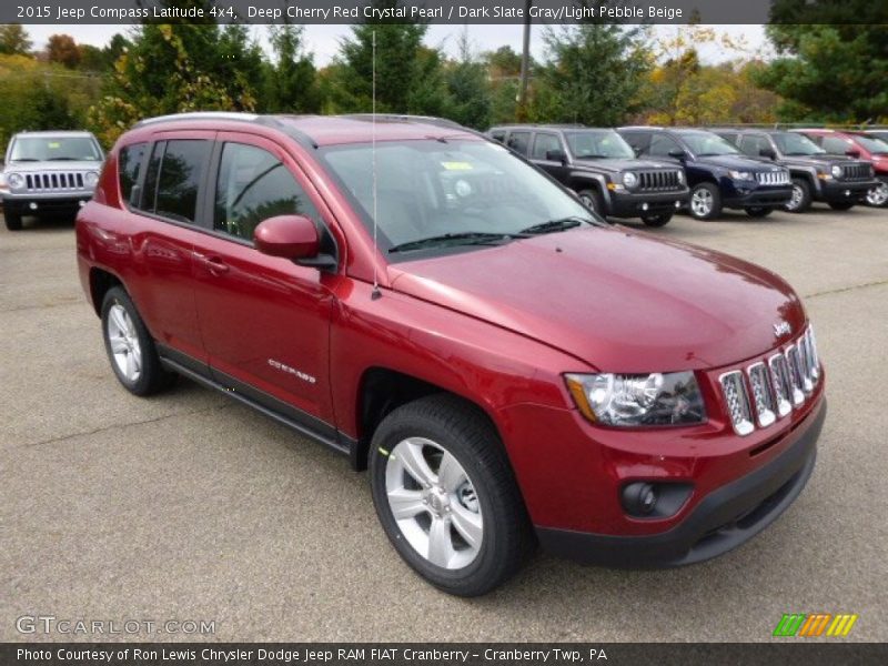 Deep Cherry Red Crystal Pearl / Dark Slate Gray/Light Pebble Beige 2015 Jeep Compass Latitude 4x4