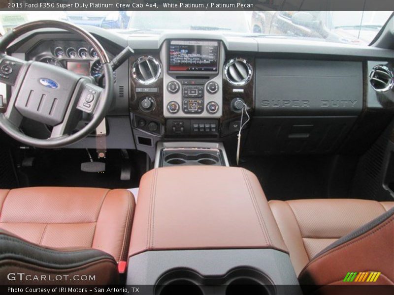 White Platinum / Platinum Pecan 2015 Ford F350 Super Duty Platinum Crew Cab 4x4