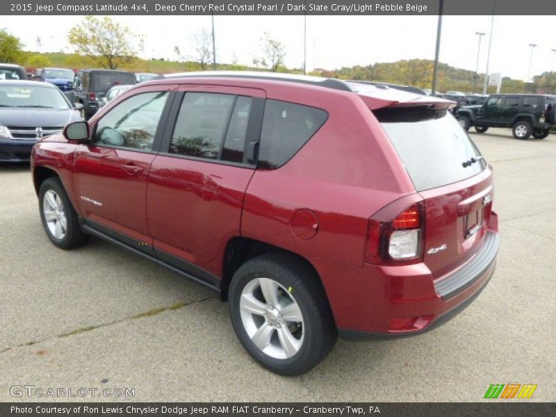 Deep Cherry Red Crystal Pearl / Dark Slate Gray/Light Pebble Beige 2015 Jeep Compass Latitude 4x4