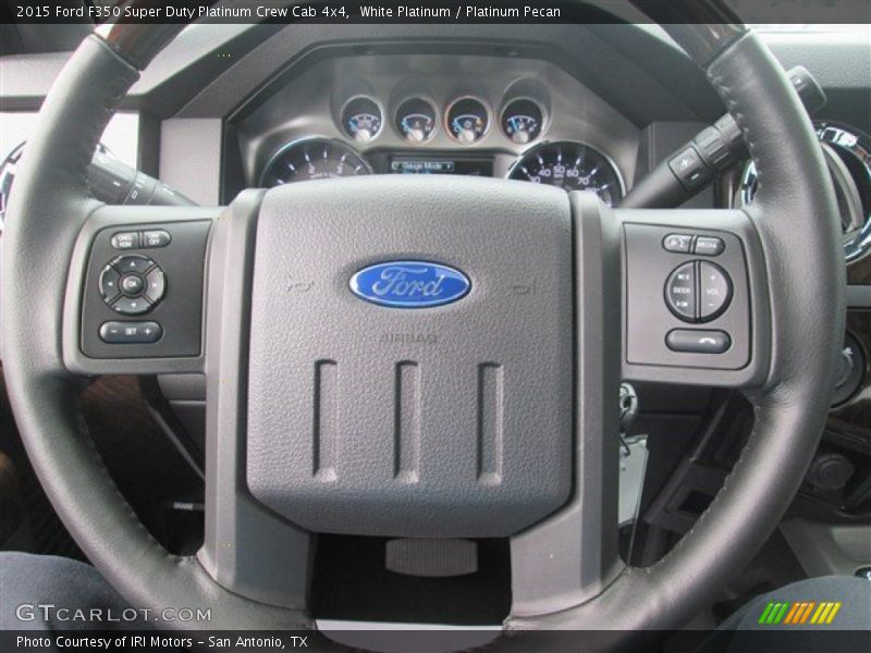 White Platinum / Platinum Pecan 2015 Ford F350 Super Duty Platinum Crew Cab 4x4