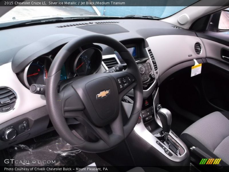 Silver Ice Metallic / Jet Black/Medium Titanium 2015 Chevrolet Cruze LS