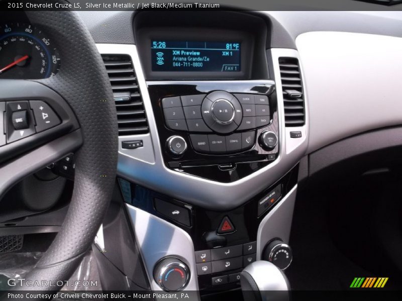 Silver Ice Metallic / Jet Black/Medium Titanium 2015 Chevrolet Cruze LS