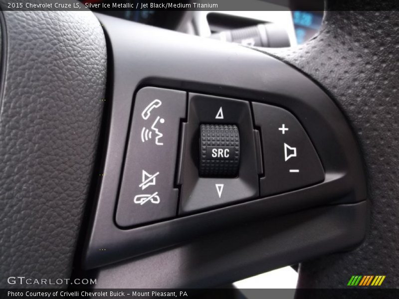 Silver Ice Metallic / Jet Black/Medium Titanium 2015 Chevrolet Cruze LS