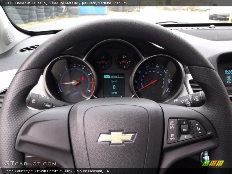 Silver Ice Metallic / Jet Black/Medium Titanium 2015 Chevrolet Cruze LS