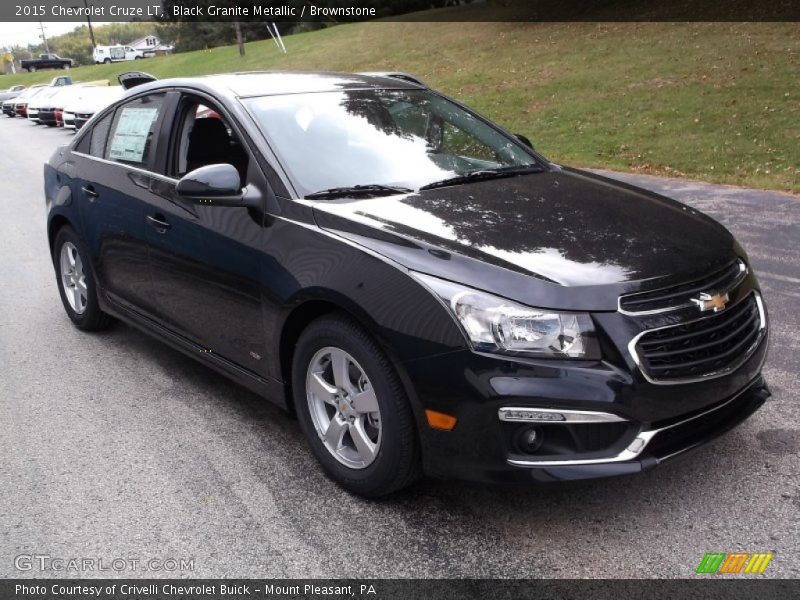 Black Granite Metallic / Brownstone 2015 Chevrolet Cruze LT