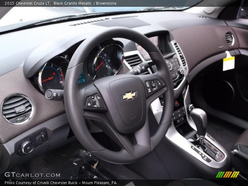 Black Granite Metallic / Brownstone 2015 Chevrolet Cruze LT