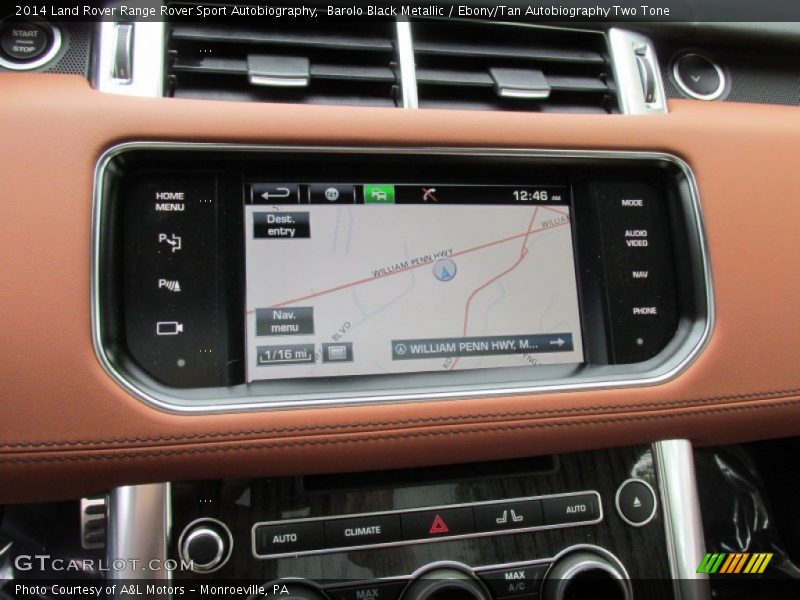 Barolo Black Metallic / Ebony/Tan Autobiography Two Tone 2014 Land Rover Range Rover Sport Autobiography