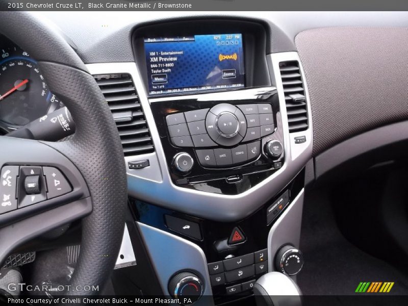 Black Granite Metallic / Brownstone 2015 Chevrolet Cruze LT