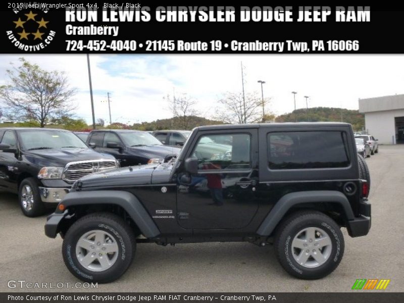 Black / Black 2015 Jeep Wrangler Sport 4x4