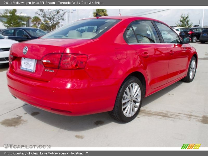 Tornado Red / Cornsilk Beige 2011 Volkswagen Jetta SEL Sedan