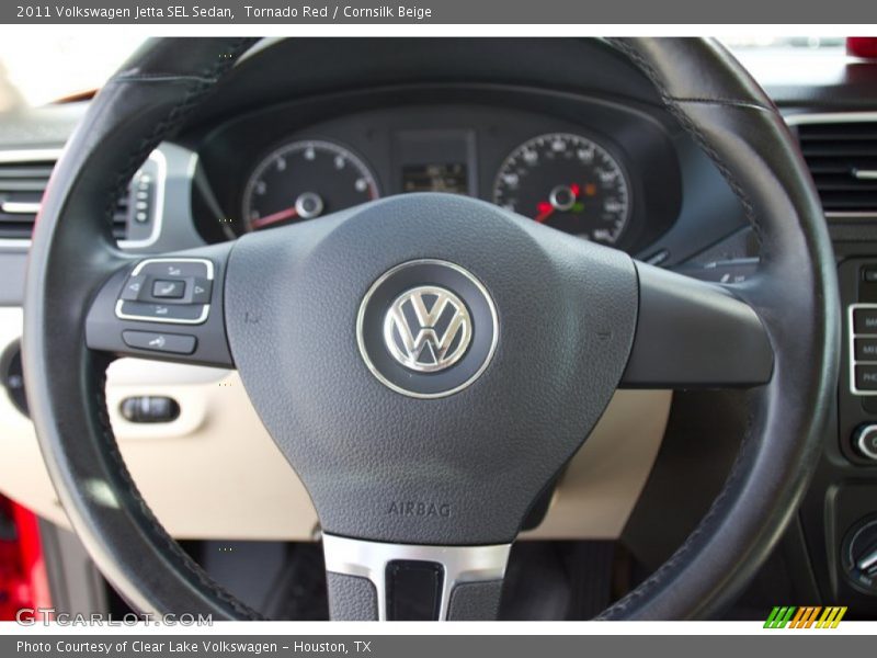 Tornado Red / Cornsilk Beige 2011 Volkswagen Jetta SEL Sedan