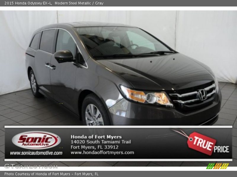 Modern Steel Metallic / Gray 2015 Honda Odyssey EX-L