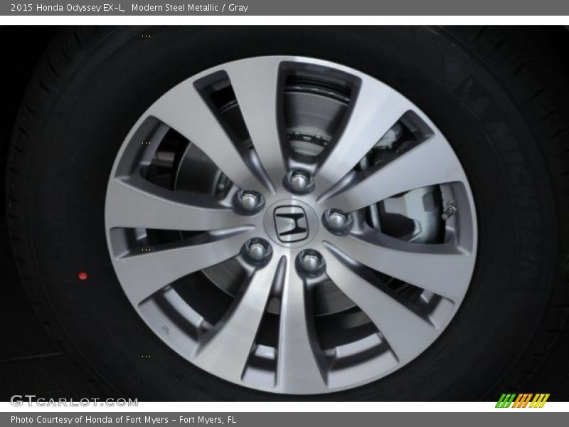 Modern Steel Metallic / Gray 2015 Honda Odyssey EX-L