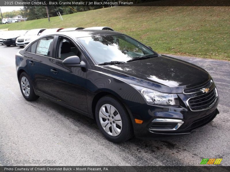 Black Granite Metallic / Jet Black/Medium Titanium 2015 Chevrolet Cruze LS