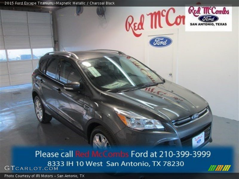 Magnetic Metallic / Charcoal Black 2015 Ford Escape Titanium