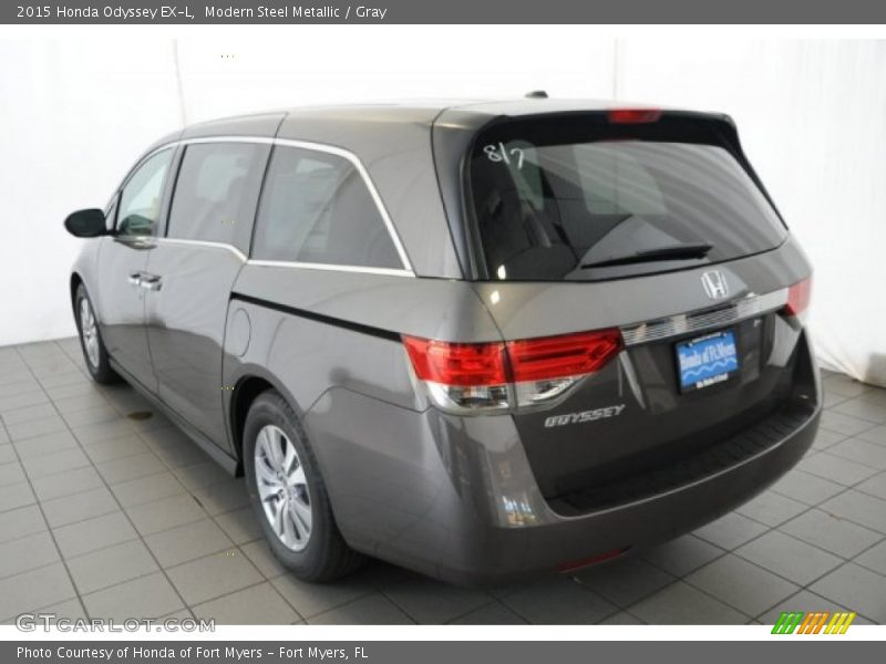 Modern Steel Metallic / Gray 2015 Honda Odyssey EX-L