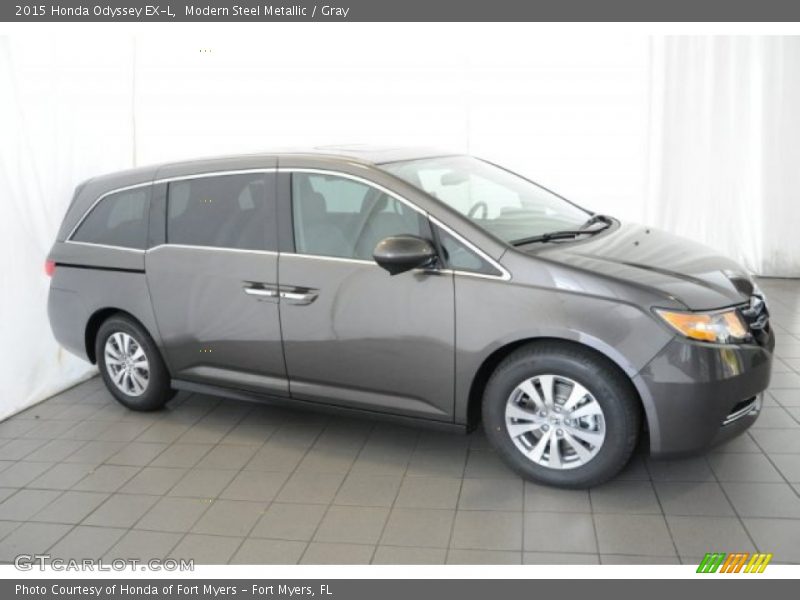 Modern Steel Metallic / Gray 2015 Honda Odyssey EX-L