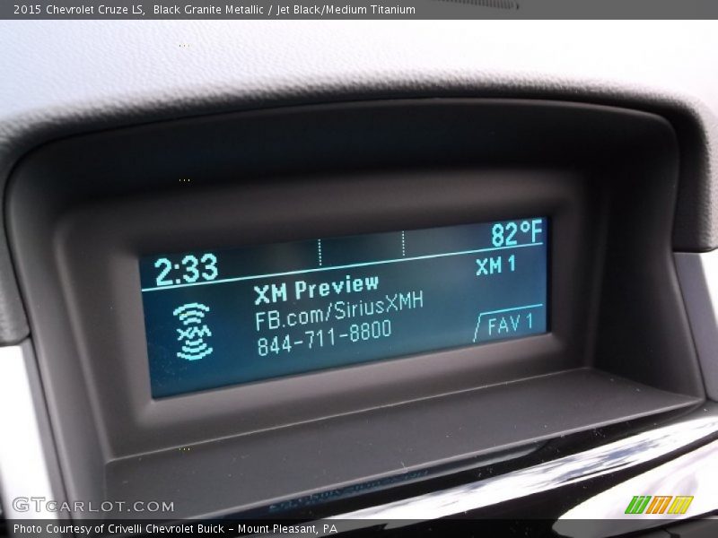 Black Granite Metallic / Jet Black/Medium Titanium 2015 Chevrolet Cruze LS