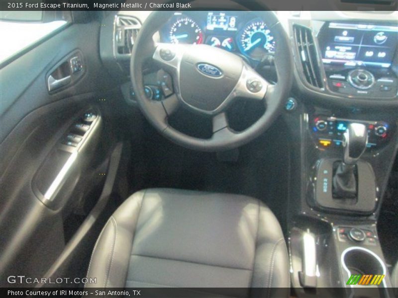 Magnetic Metallic / Charcoal Black 2015 Ford Escape Titanium