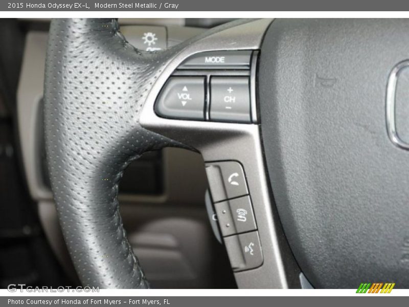 Modern Steel Metallic / Gray 2015 Honda Odyssey EX-L