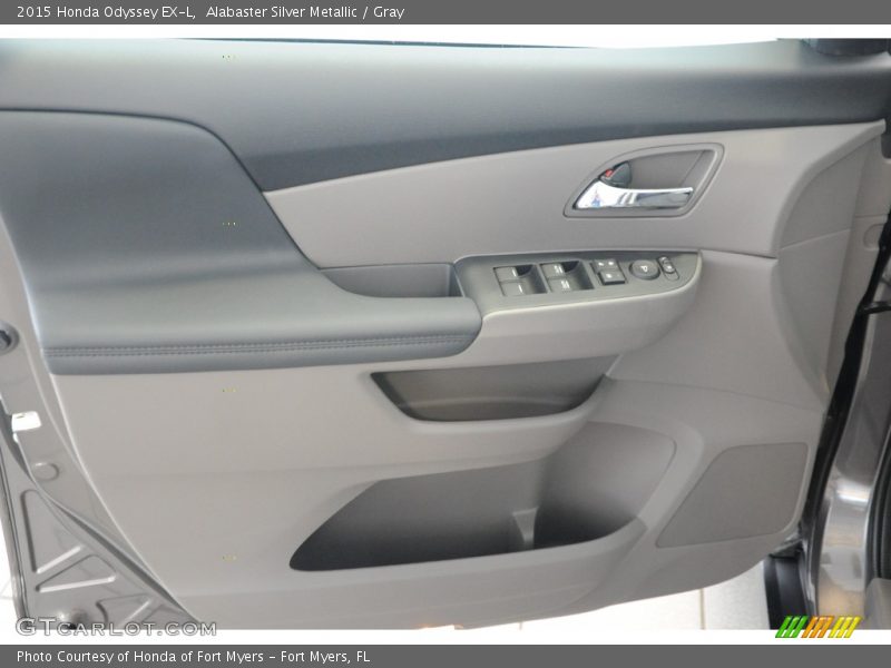 Alabaster Silver Metallic / Gray 2015 Honda Odyssey EX-L